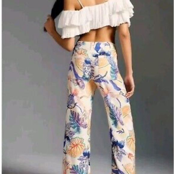 Anthropologie Maeve Floral Patterned Pants - Picture 7 of 7